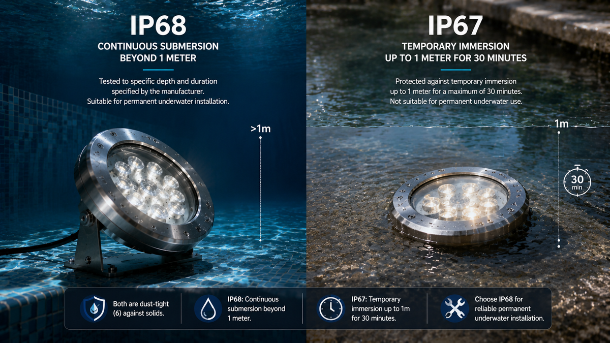 IP68 vs. IP67: What Underwater Lighting Buyers Need to Know