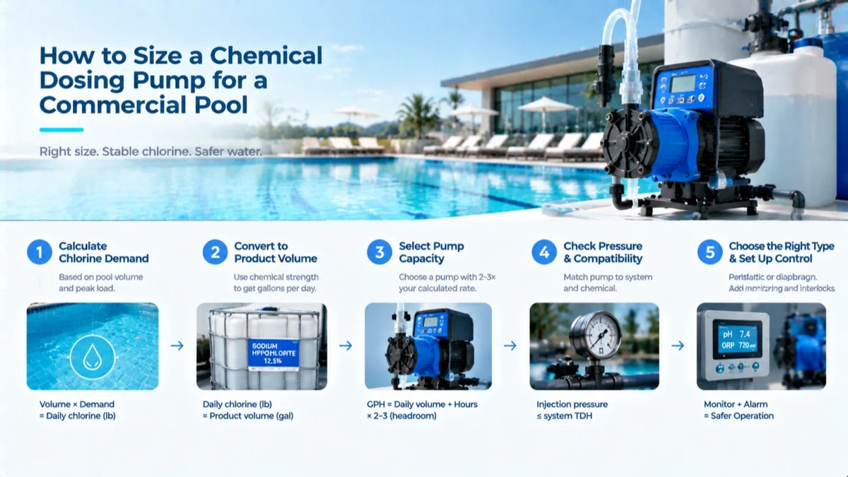 How to Size a Chemical Dosing Pump for a Commercial Pool