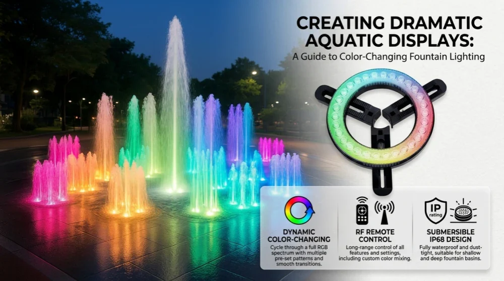 How Fountain Ring Lights Work: Coaxial Fluid-Optic Coupling and Total Internal Reflection