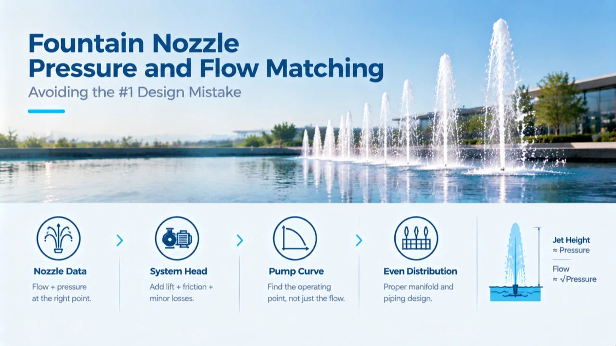 Fountain Nozzle Pressure and Flow Matching: Avoiding the #1 Design Mistake