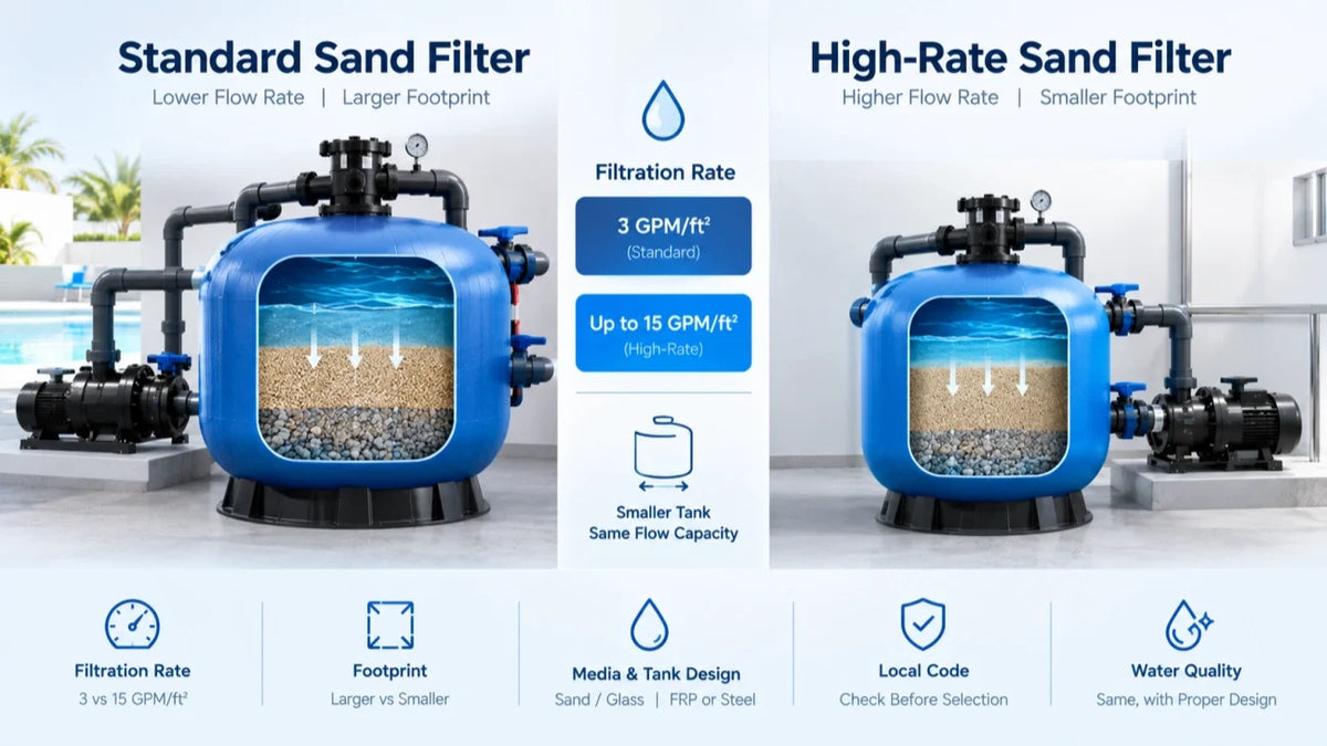 High-Rate Sand Filters vs. Standard Sand Filters: What's the Difference?