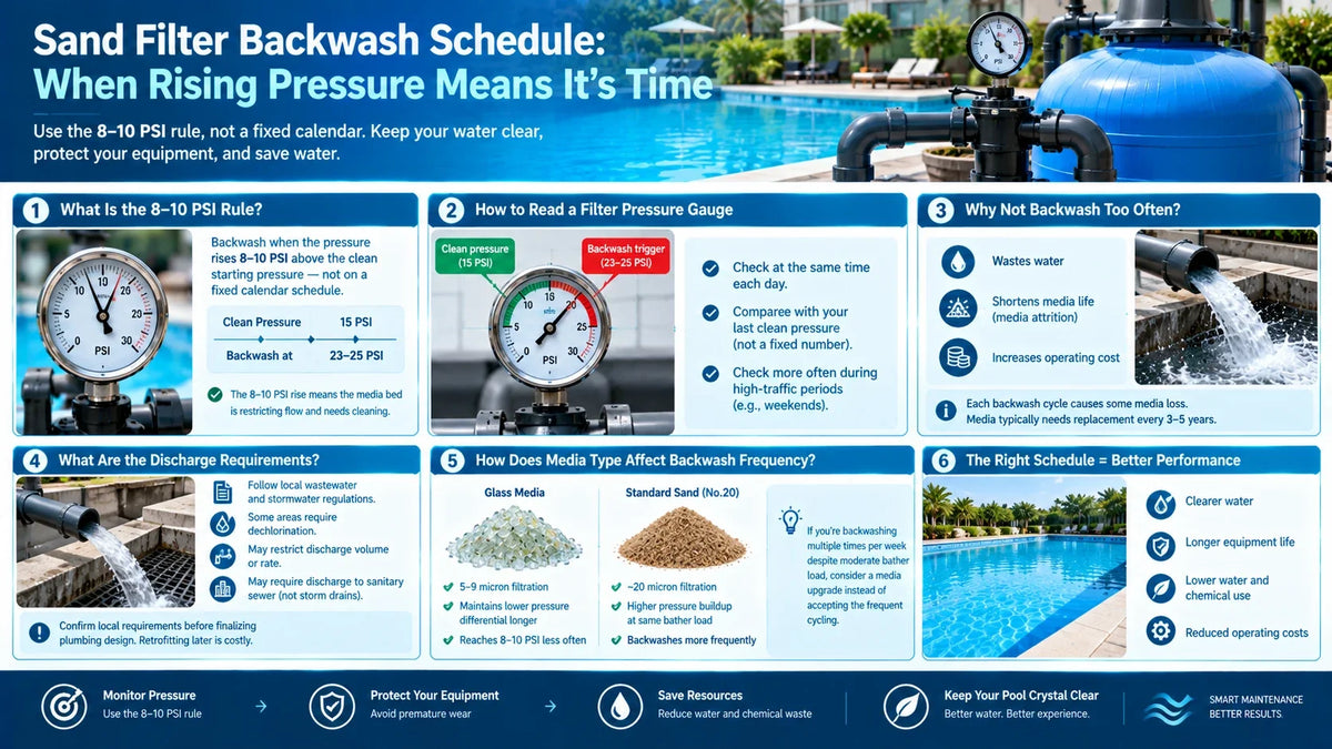 Sand Filter Backwash Schedule: When Rising Pressure Means It's Time