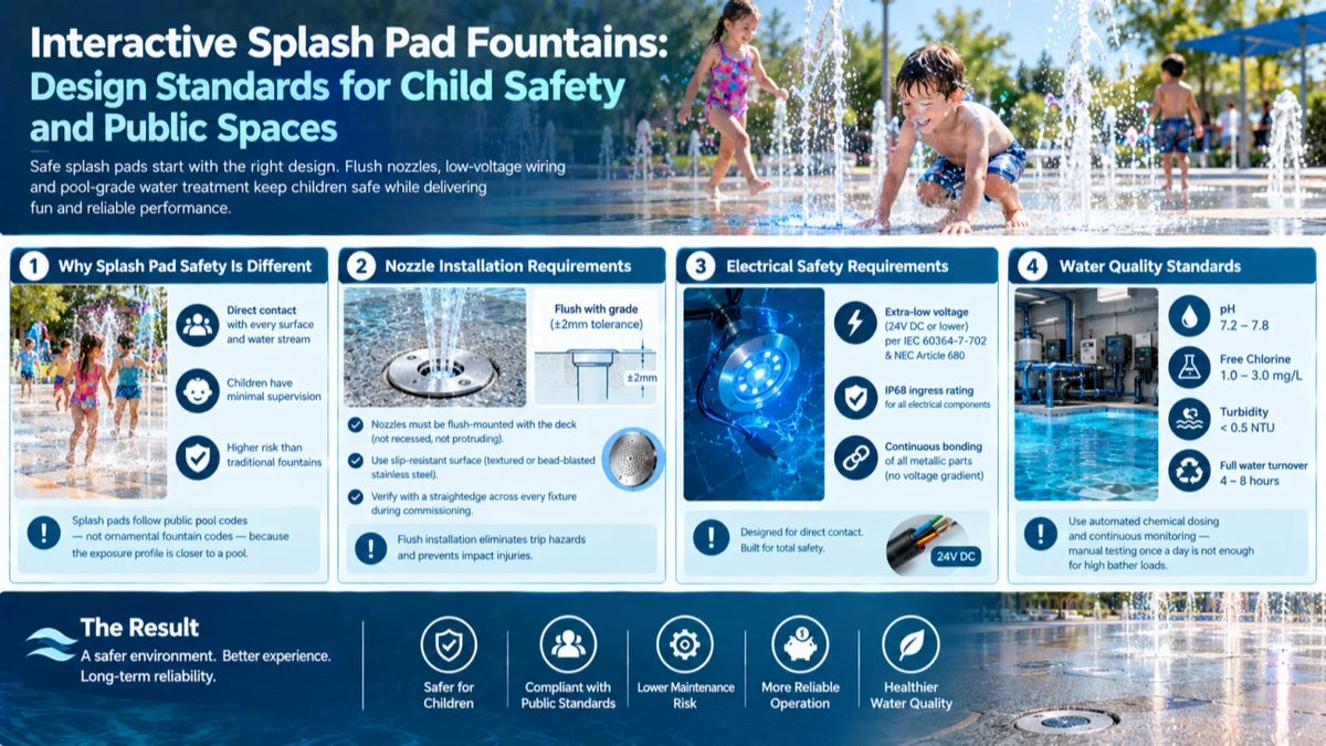 Interactive Splash Pad Fountains: Design Standards for Child Safety and Public Spaces
