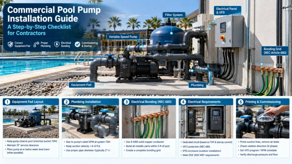Commercial Pool Pump Installation Guide: A Step-by-Step Checklist for Contractors