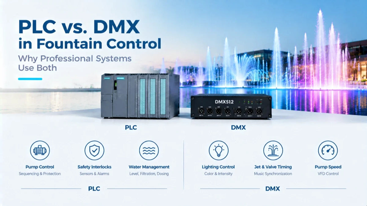 PLC vs. DMX in Fountain Control: Why Professional Systems Use Both