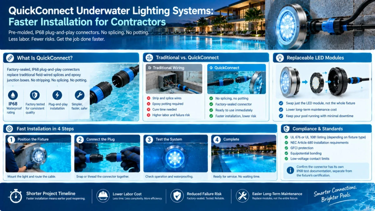QuickConnect Underwater Lighting Systems: Faster Installation for Contractors