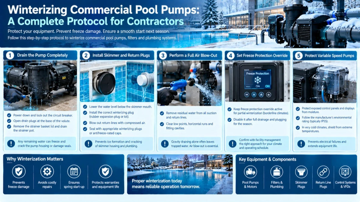 Winterizing Commercial Pool Pumps: A Complete Protocol for Contractors