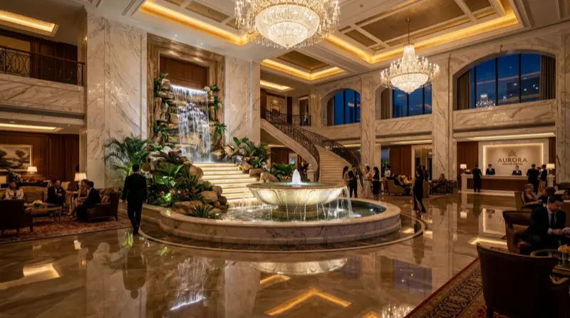 Luxury Waterfall Fountain Ideas for Hotels