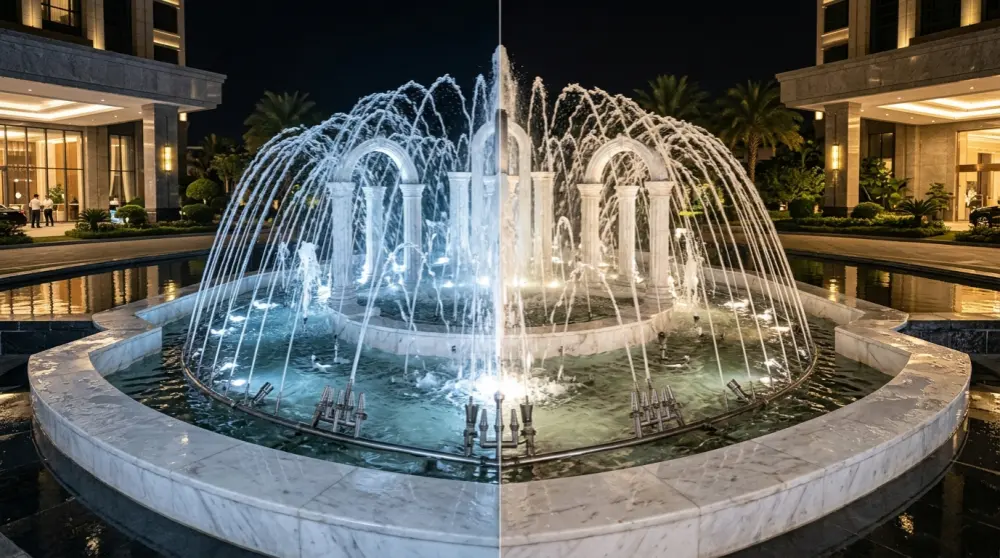 RGBW Fountain Lights vs RGB: Why Commercial Fountains Choose the 4-Channel System