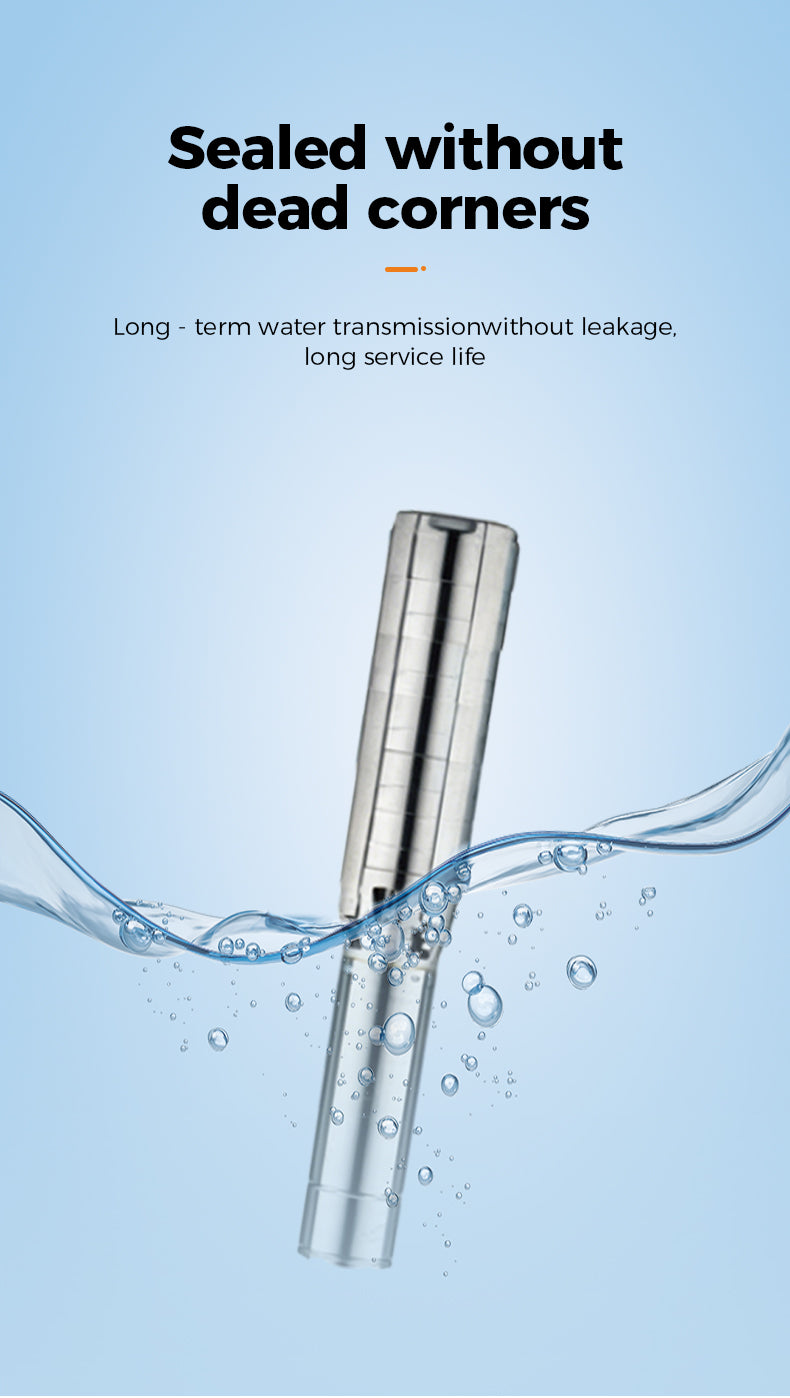 Sealed without dead corners Long term water transmissionwithout leakage. long service life