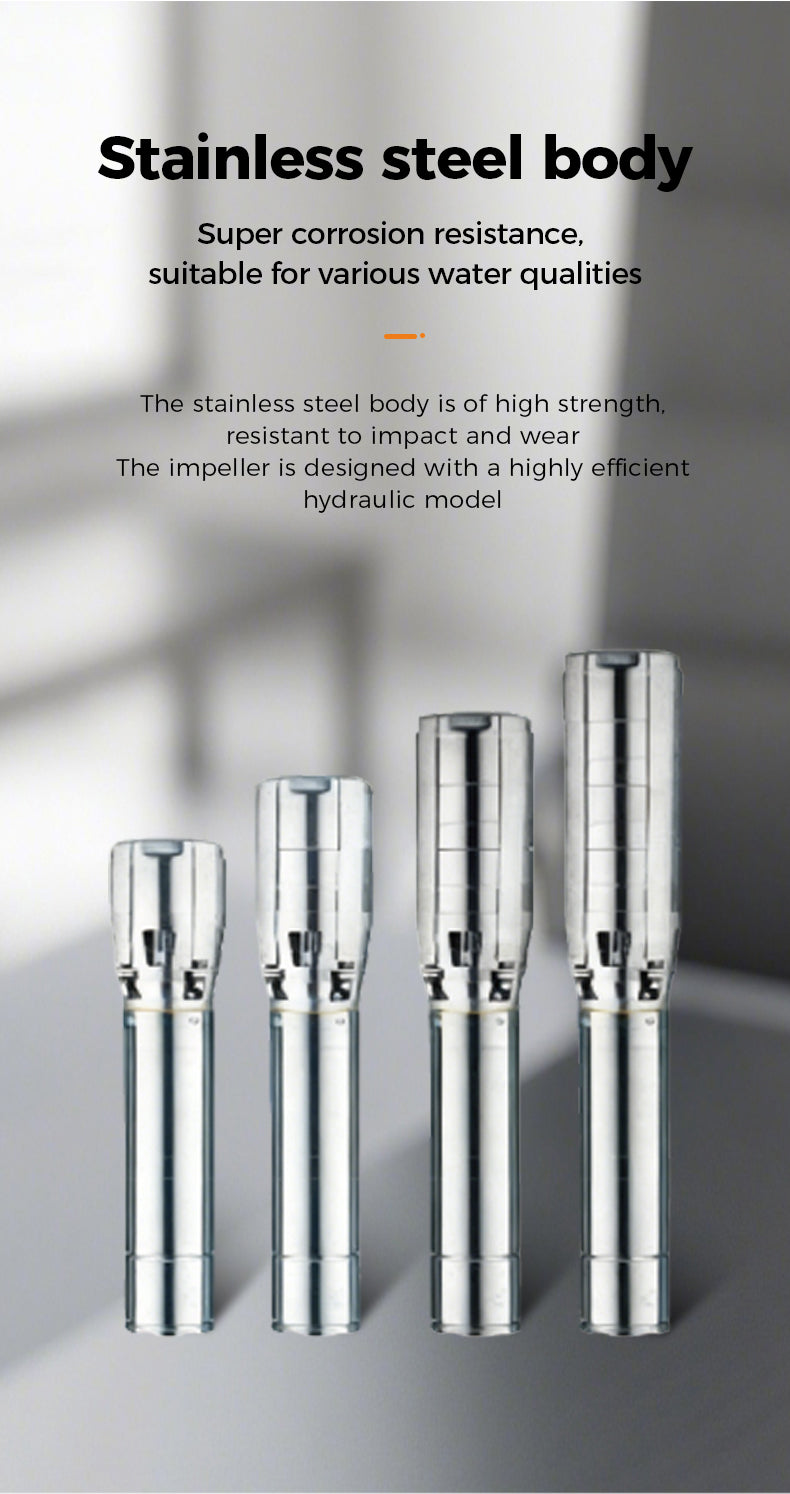 Stainless steel body Super corrosion resistance, suitable for various water qualities
