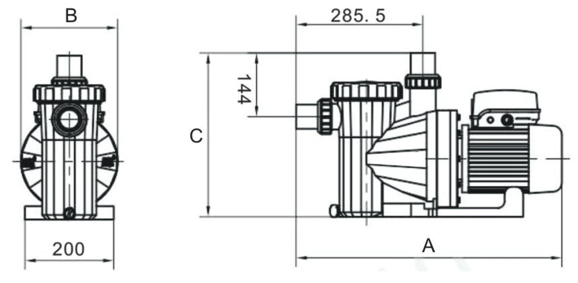Pressure gauge attached to pool pump outlet during flow rate performance test