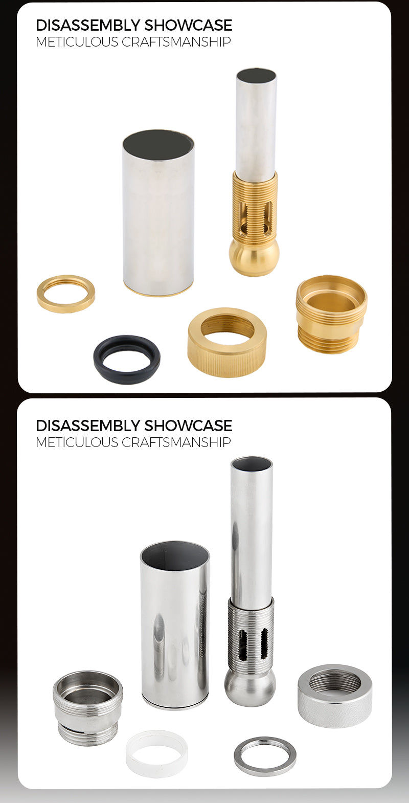 Components of CB & CBS Series Aerated nozzles