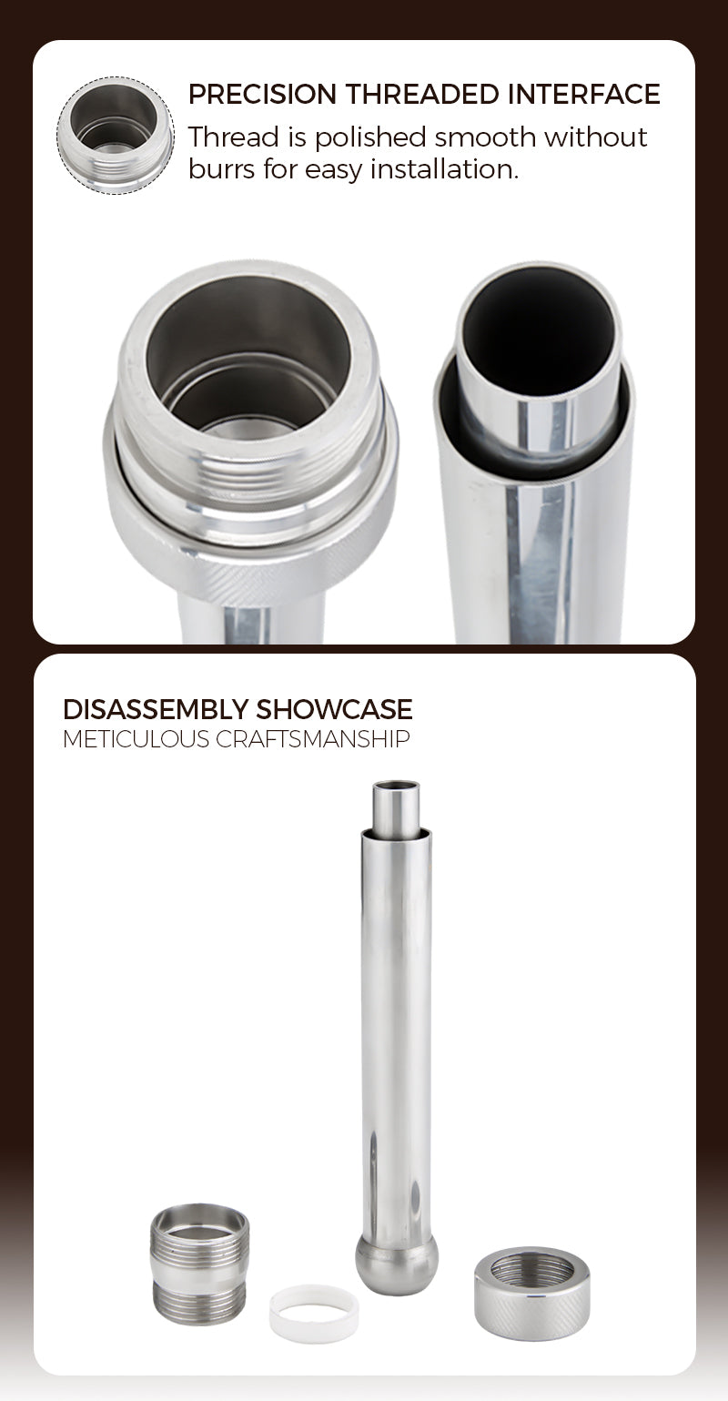 About precision threads and sensitive aerating fountain nozzle assemblies.