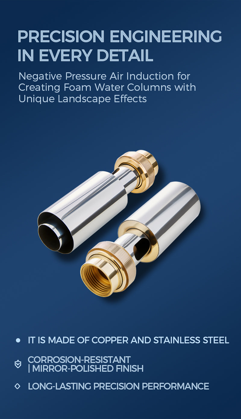 CE Series Foam Column Fountain Nozzles | Air-Injected Spray