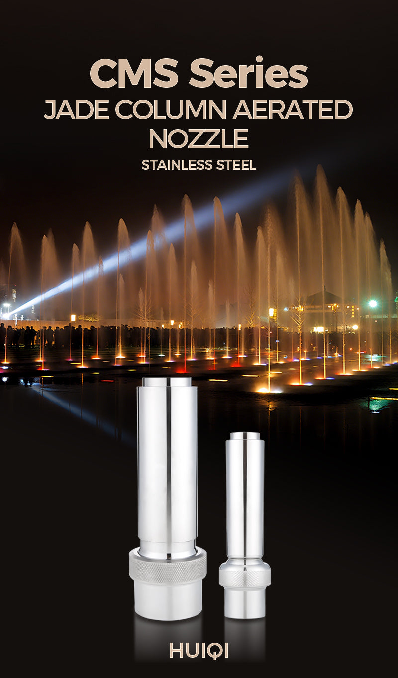 CMS Series Jade Column Aerated Nozzle with fountain background     