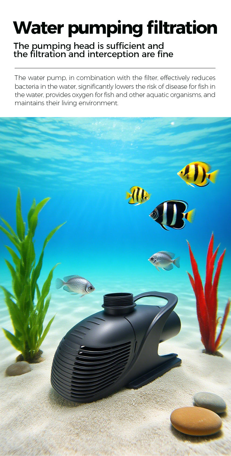 Water pumping filtration The pumping head is sufficient and the filtration and interception are fine