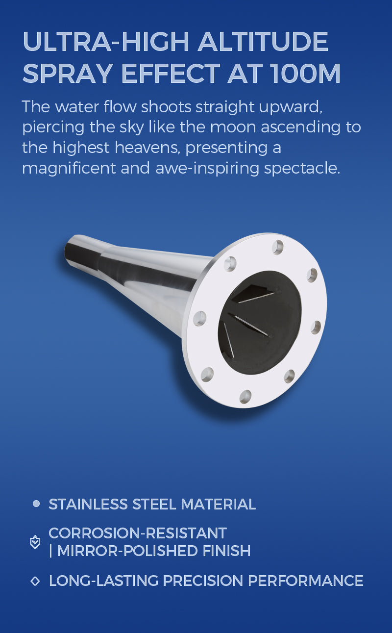 GTS Series High Spray Fountain Nozzle | Up to 120m Vertical Jet