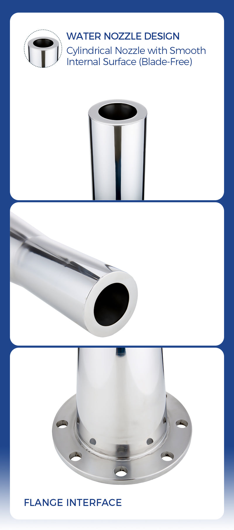 Stainless steel water nozzle