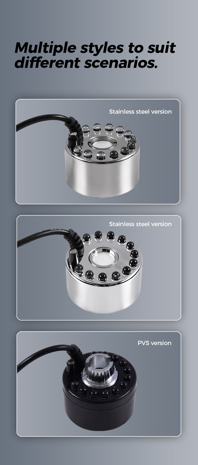 HQ-105 & 106 Ultrasonic Fogger for Rockery Waterfalls, Fish Tanks & Pools
