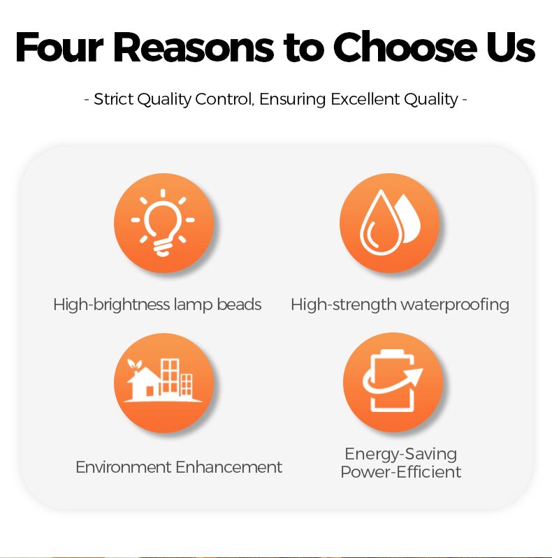 Four reasons to choose a product or service, each with an icon and brief description on a white background.