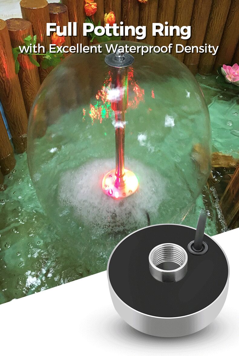 Waterproof lamp with full potting ring design in an outdoor setting