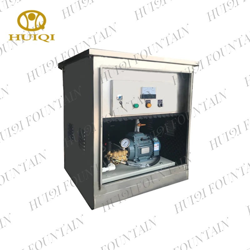 Industrial machine with control panel on a white background