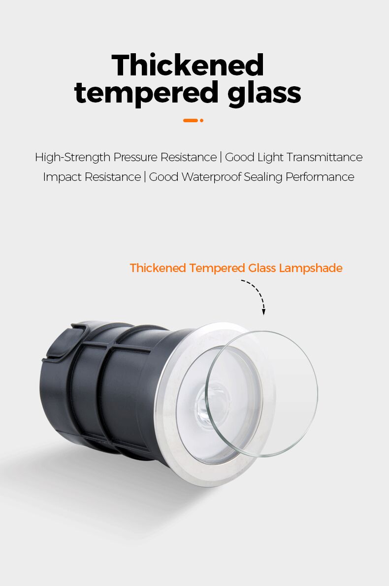 Thickened tempered glass lampshade with text on a white background