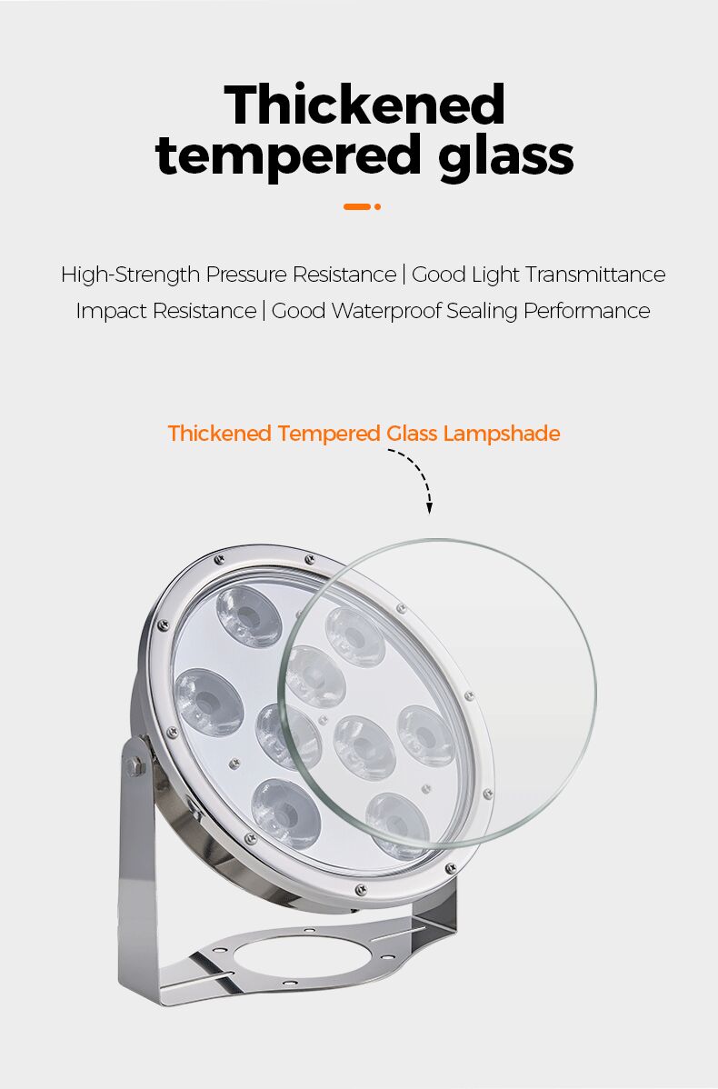 Thickened tempered glass lampshade with text on a white background