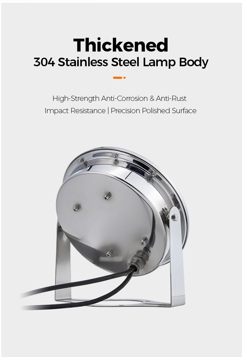 304 Stainless Steel Lamp Body with text on a white background