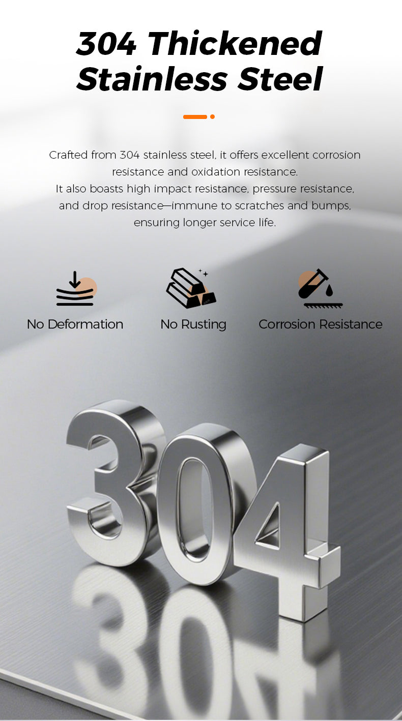 304 thickened stainless steel text with properties