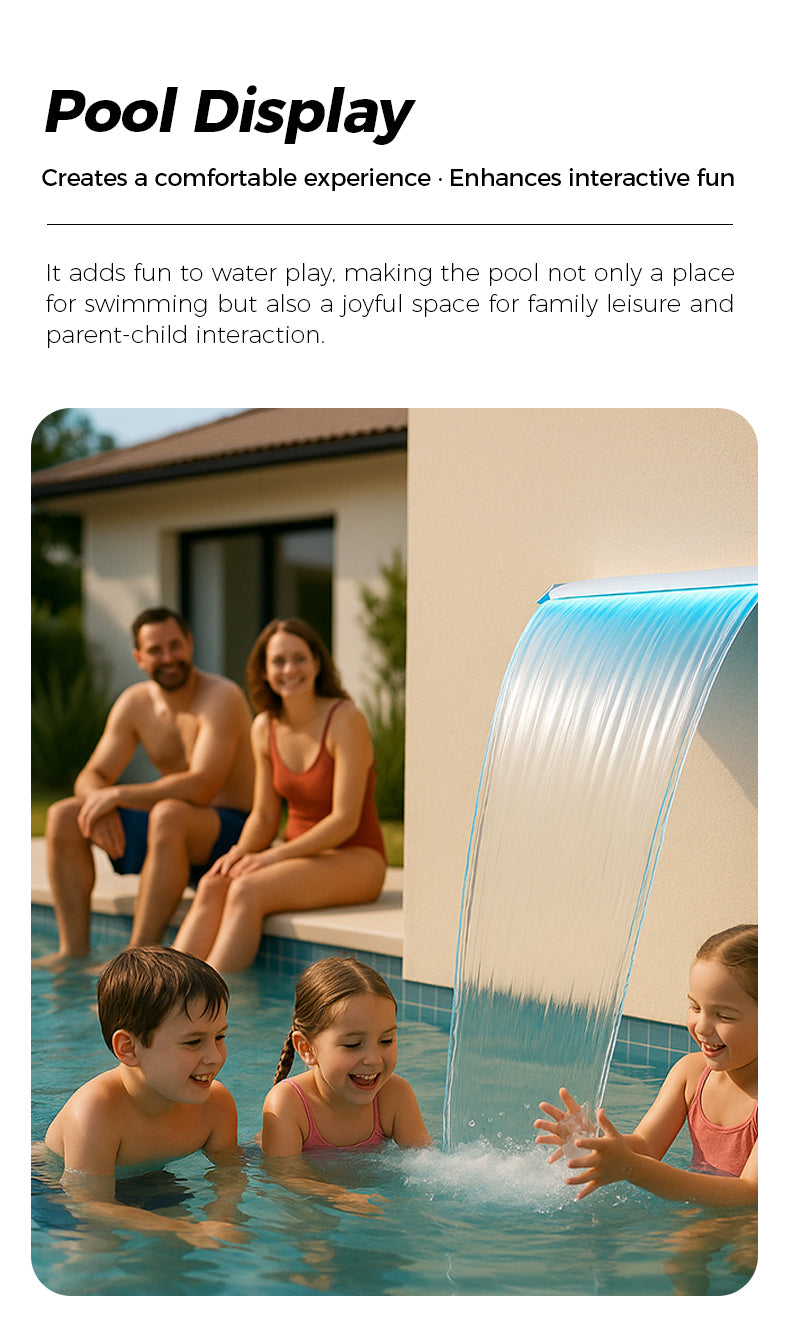 Duckbill-shaped water outlet with colorful water display on a gray background
