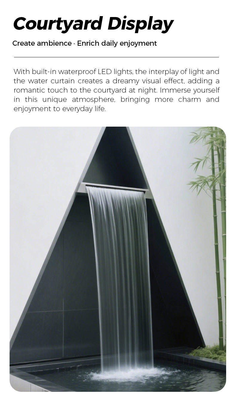 Family enjoying a swimming pool with a water feature, enhancing family interaction and comfort.