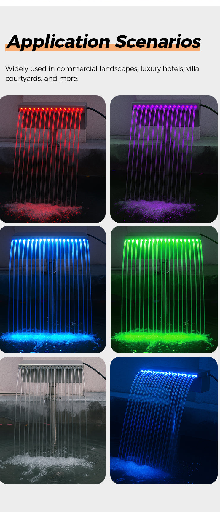 Widely used in commercial landscapes. luxury hotels, villa courtyards. and more    