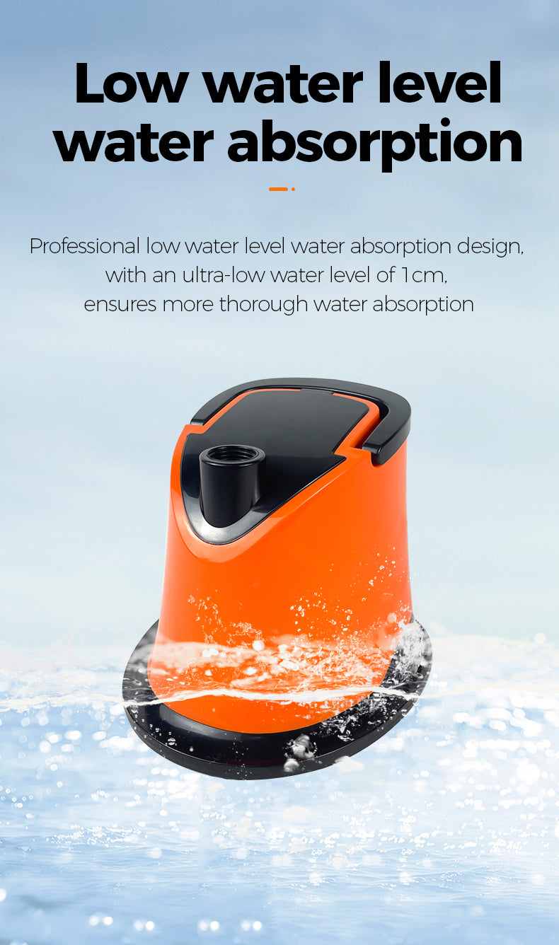 Low water level water absorption Professional low water level water absorption design. with an ultra-low water level of 1cm ensures more thorough water absorption