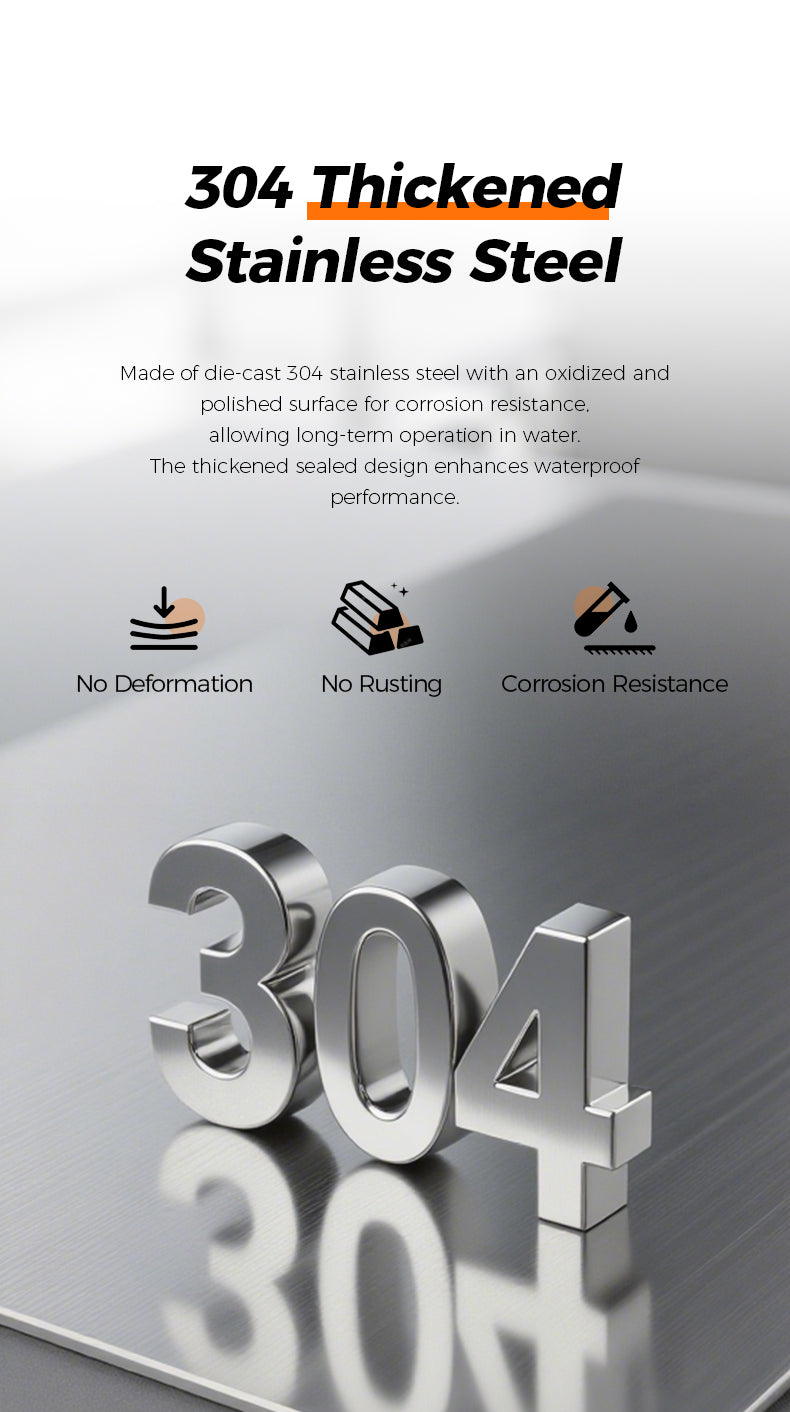 304 thickened stainless steel with text and icons