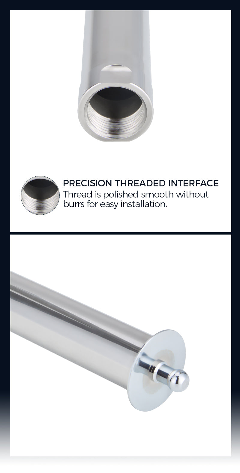 MC Series Extended Mushroom Fountain Nozzle | Stainless Steel