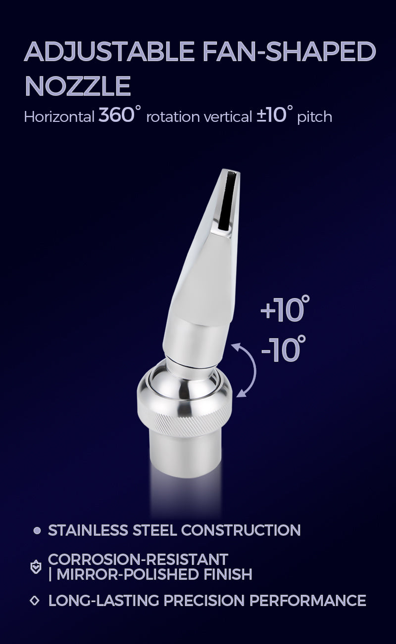 Adjustable fan-shaped nozzle