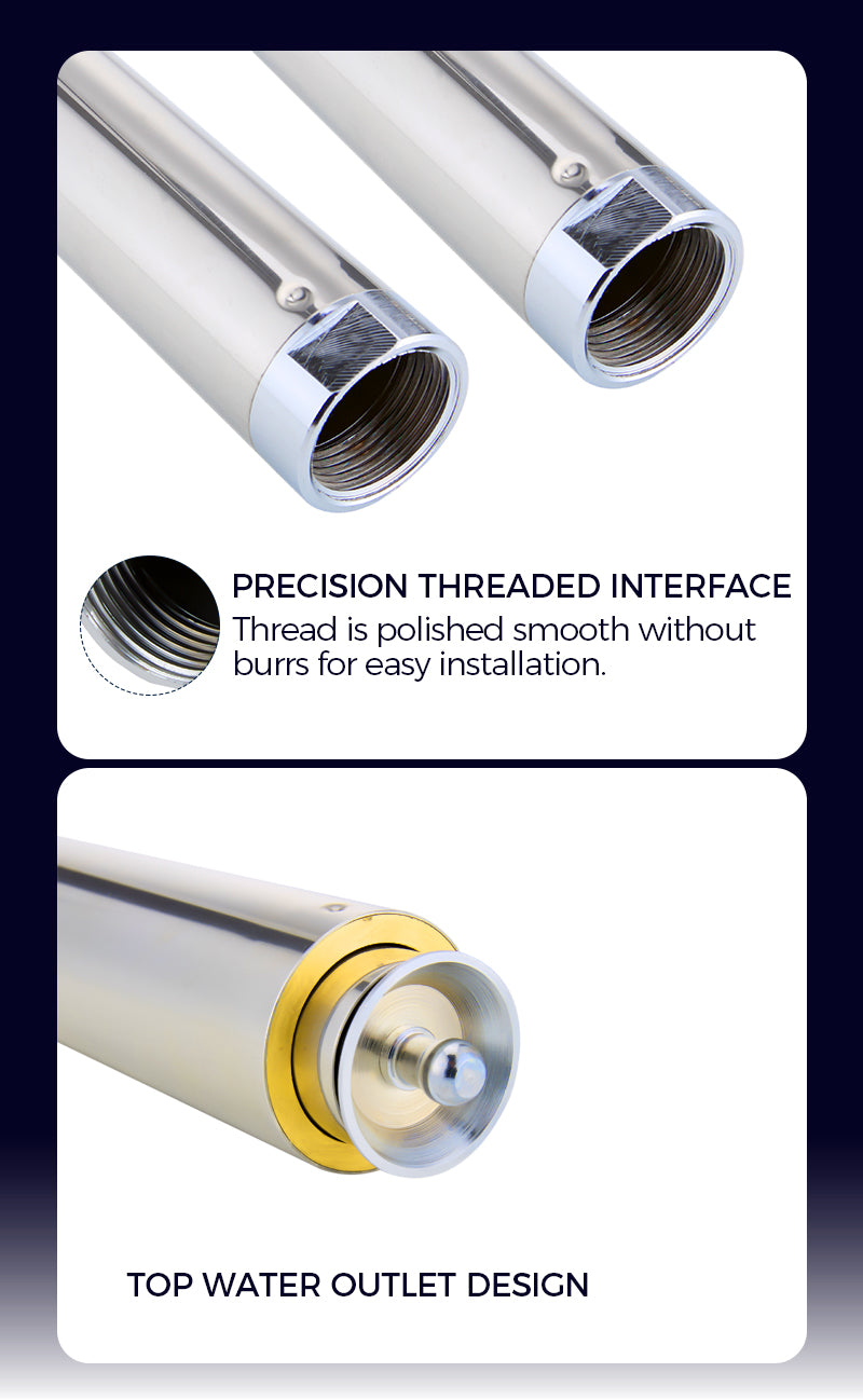 Precision threaded interface, smooth thread polishing, burr-free, easy installation