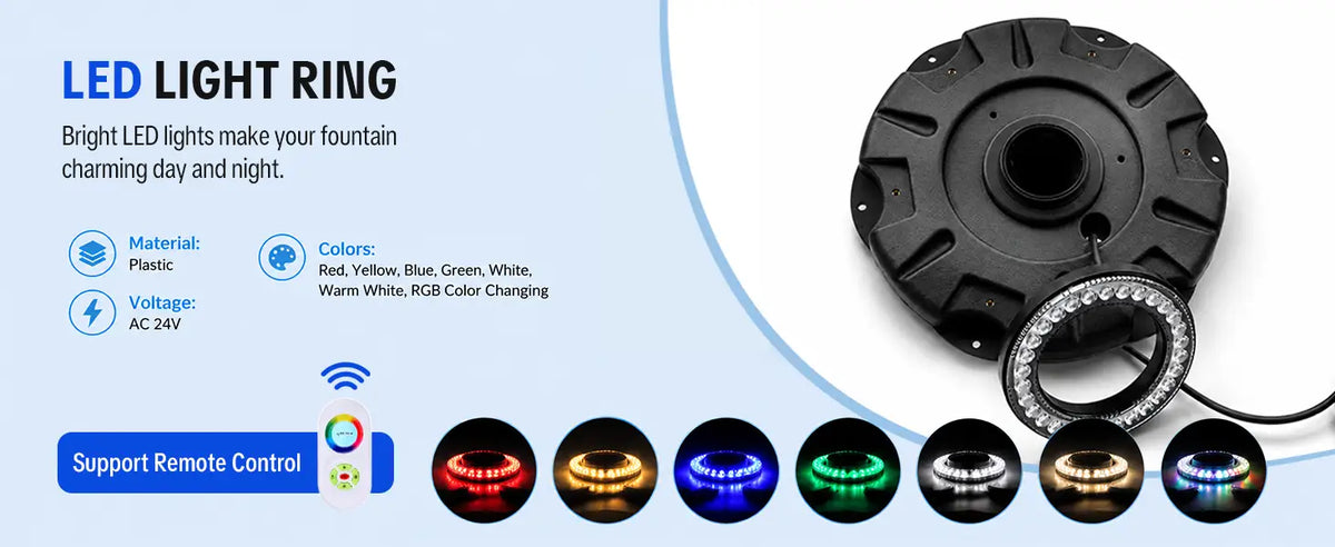 HuiQi floating fountain for swimming pools, garden ponds, hotel pool decks and park lakes