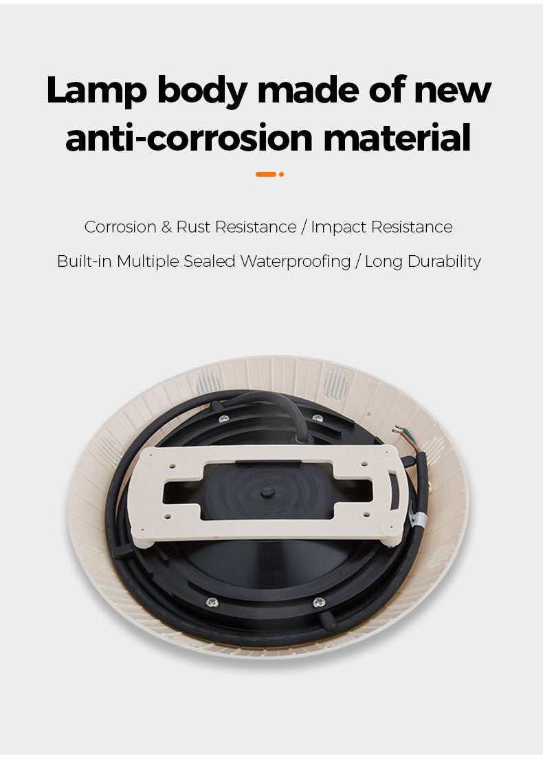 Lamp body with anti-corrosion material on a white background