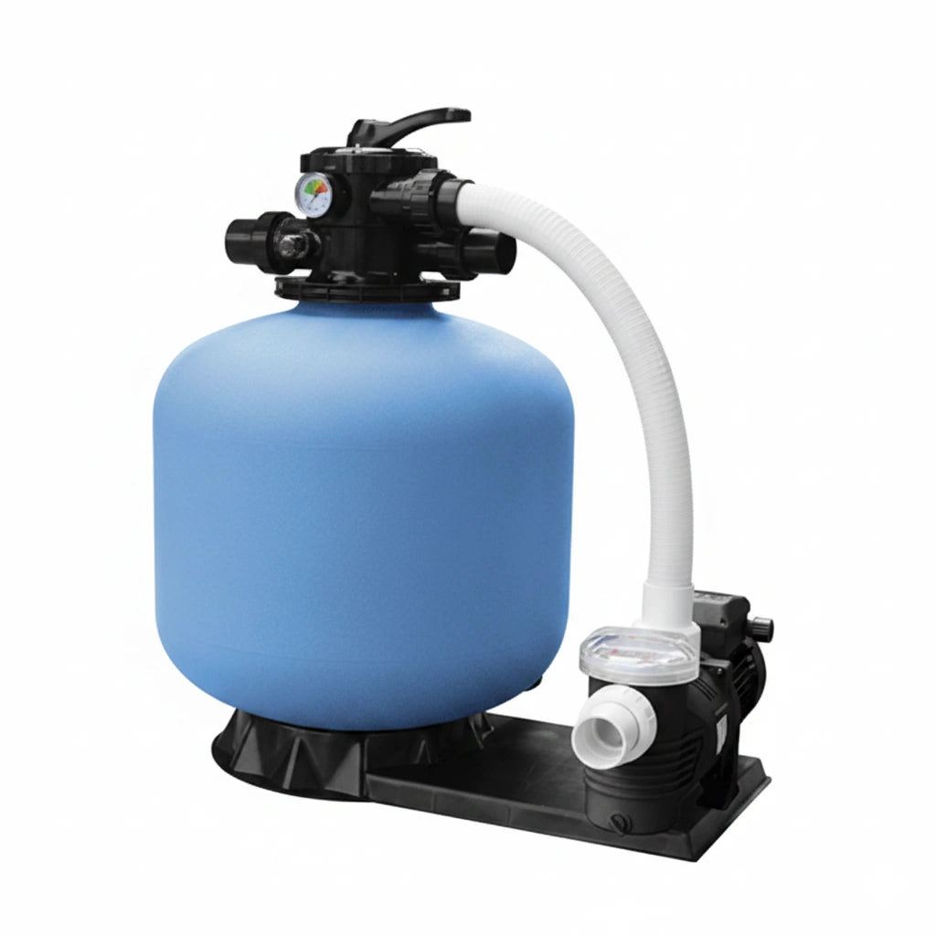 Pool filter bypass plumbing valves installed on inlet and outlet for service isolation