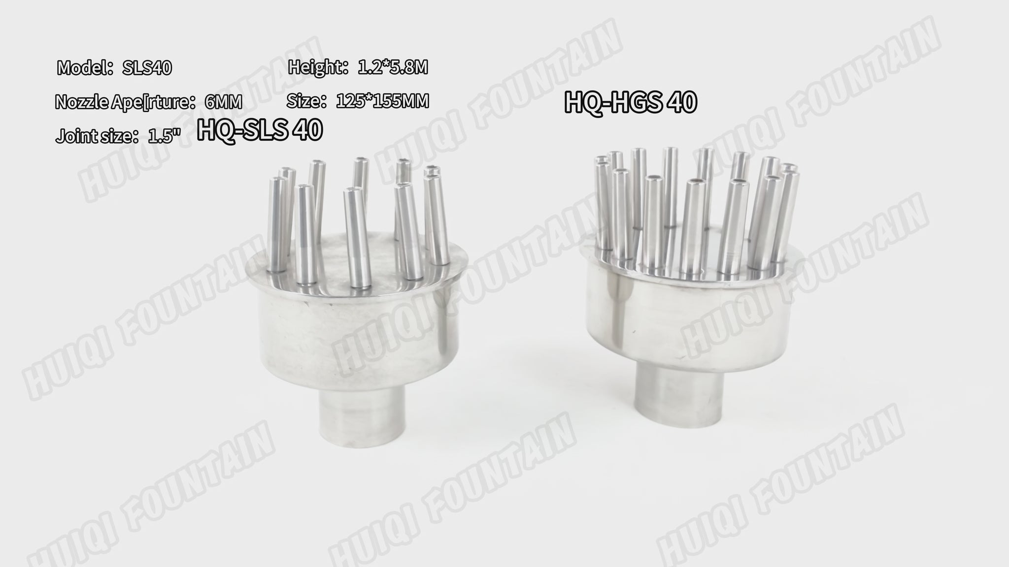 SLS Series Hourglass Nozzle - Stainless Steel Fountain Accessories