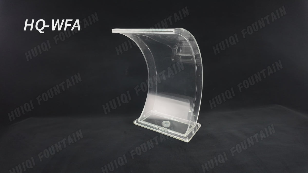 HQ-WFA Arc Hook Water Curtain Spa - Acrylic Waterfall Pool & Spa Fountain