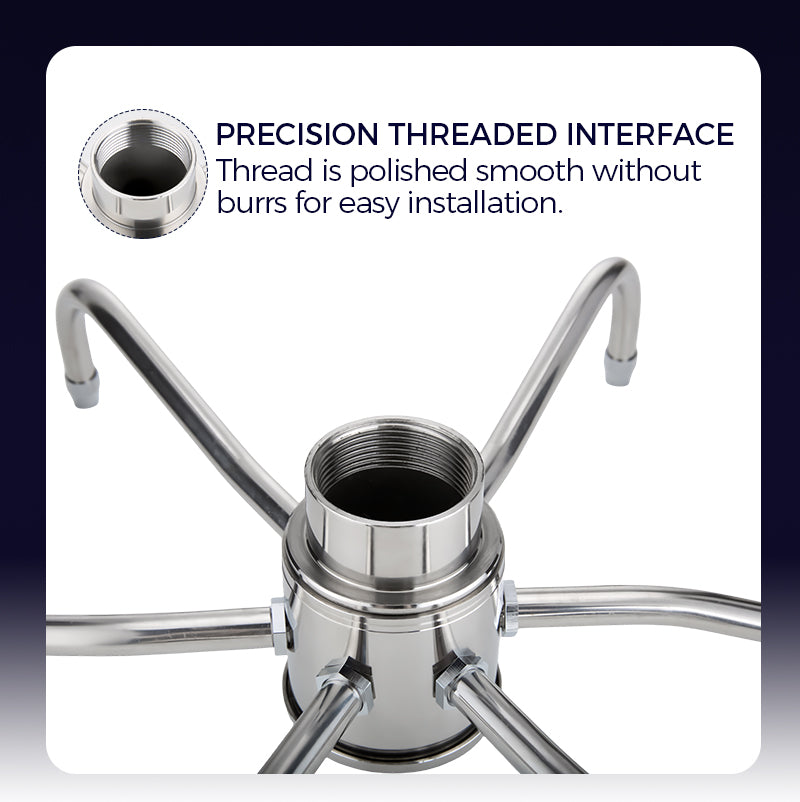 Precision thread interface, smooth thread polishing, no burrs, easy to install