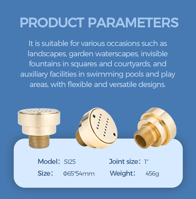 SI Dry-type Phoenix Tail Fountain Nozzle | Underground Copper