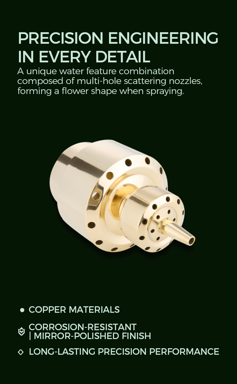 SJ Double-Layer Flower Nozzles | Copper Fountain Jet