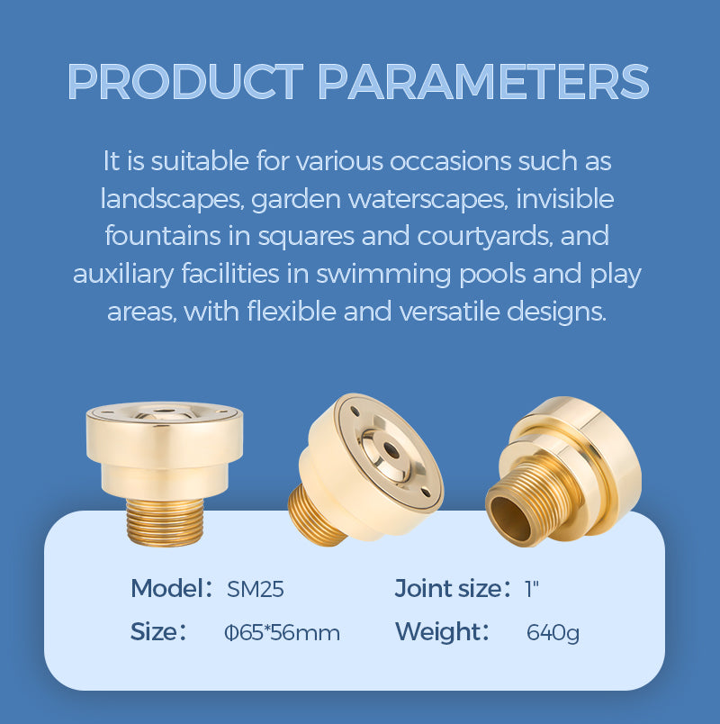 SM Dry Fountain Nozzle | Underground Copper Jet Nozzle