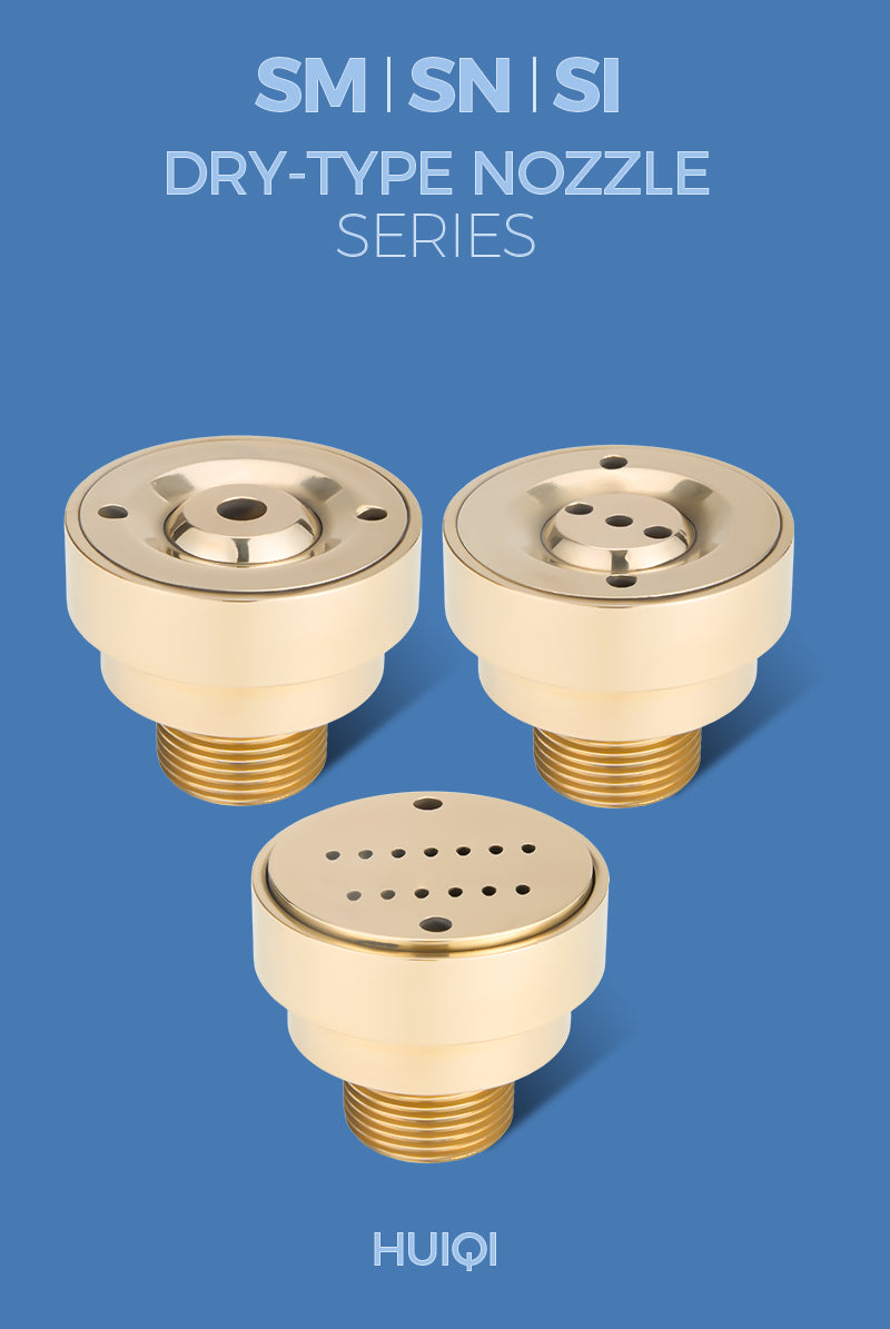 Three dry-type nozzles