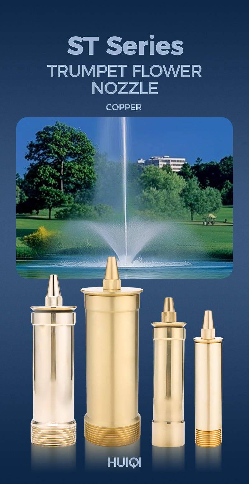 ST Series Trumpet Flower Nozzle with water fountain display 